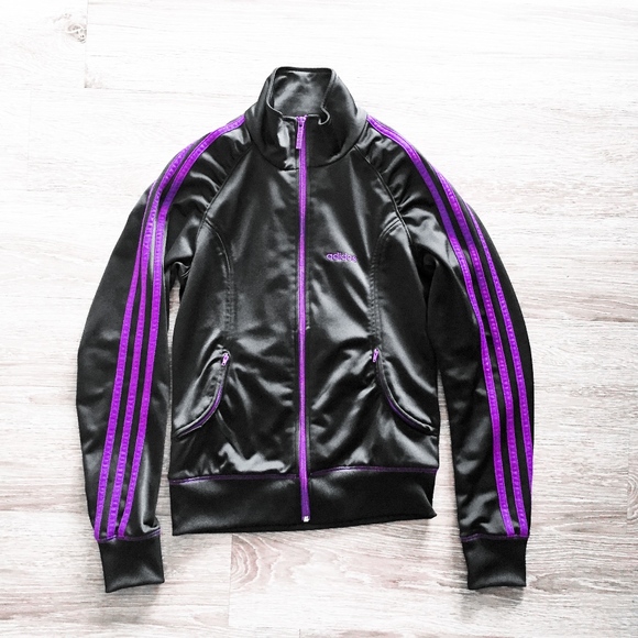 purple and black adidas tracksuits